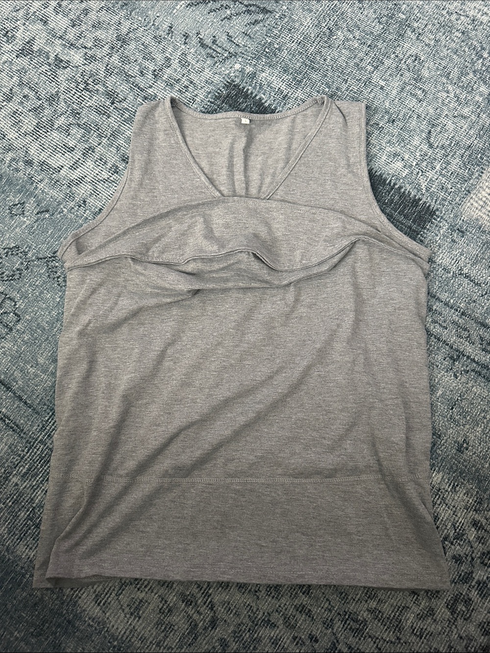 Light Gray Sleeveless baby wearing tank top